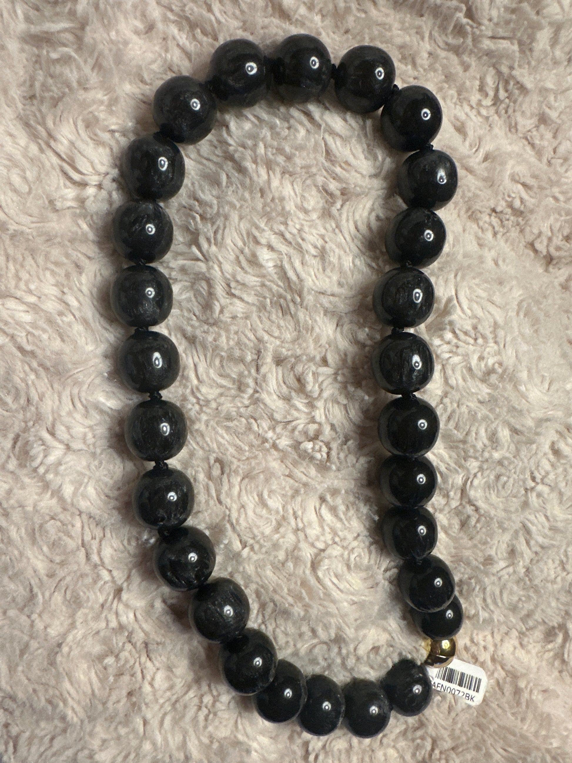 Large Round Bead Magnetic Clasp Necklace
