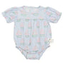 Girls Bubblee with a sailboat pattern on a blue background