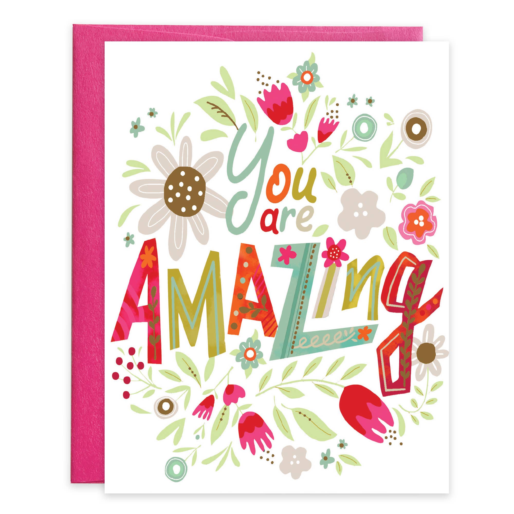 GINA B DESIGNS - Thank You Greeting Card - Amazing Floral