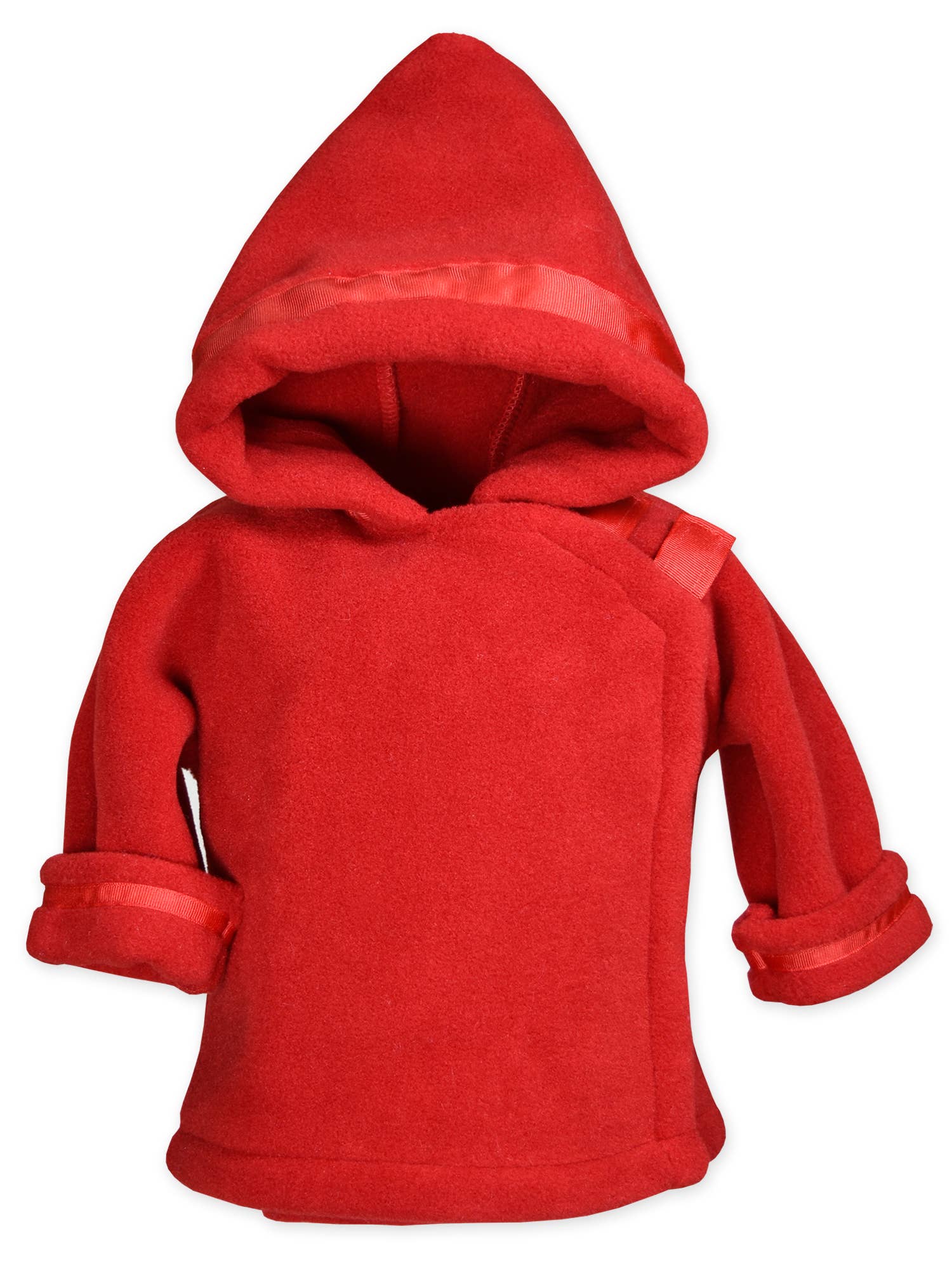 Red hoodie on a white background