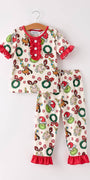 Rylee Faith Designs - Christmas Character Pattern Girl Pajama Set