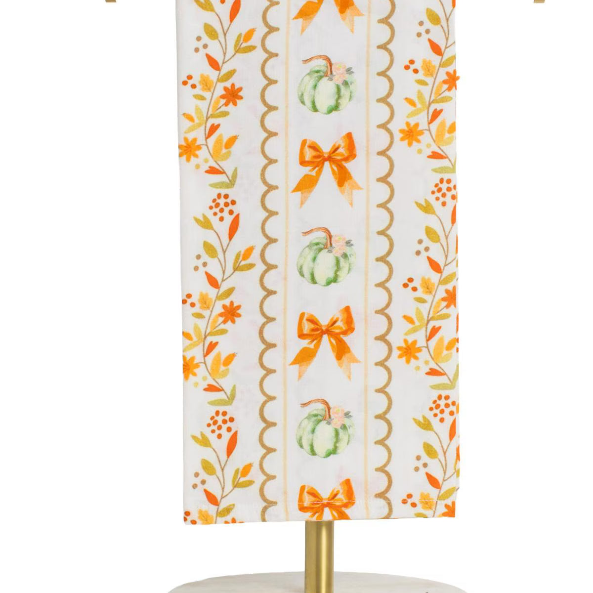Pumpkin Bow Hand Towel   Oat/Multi