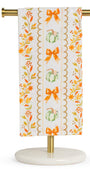 Pumpkin Bow Hand Towel   Oat/Multi