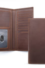 American Leather Goods - Genuine Leather Bifold Wallet Long Wallets for Men Women