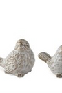 Assorted 3 Inch Cream & Taupe Glazed Ceramic Bird