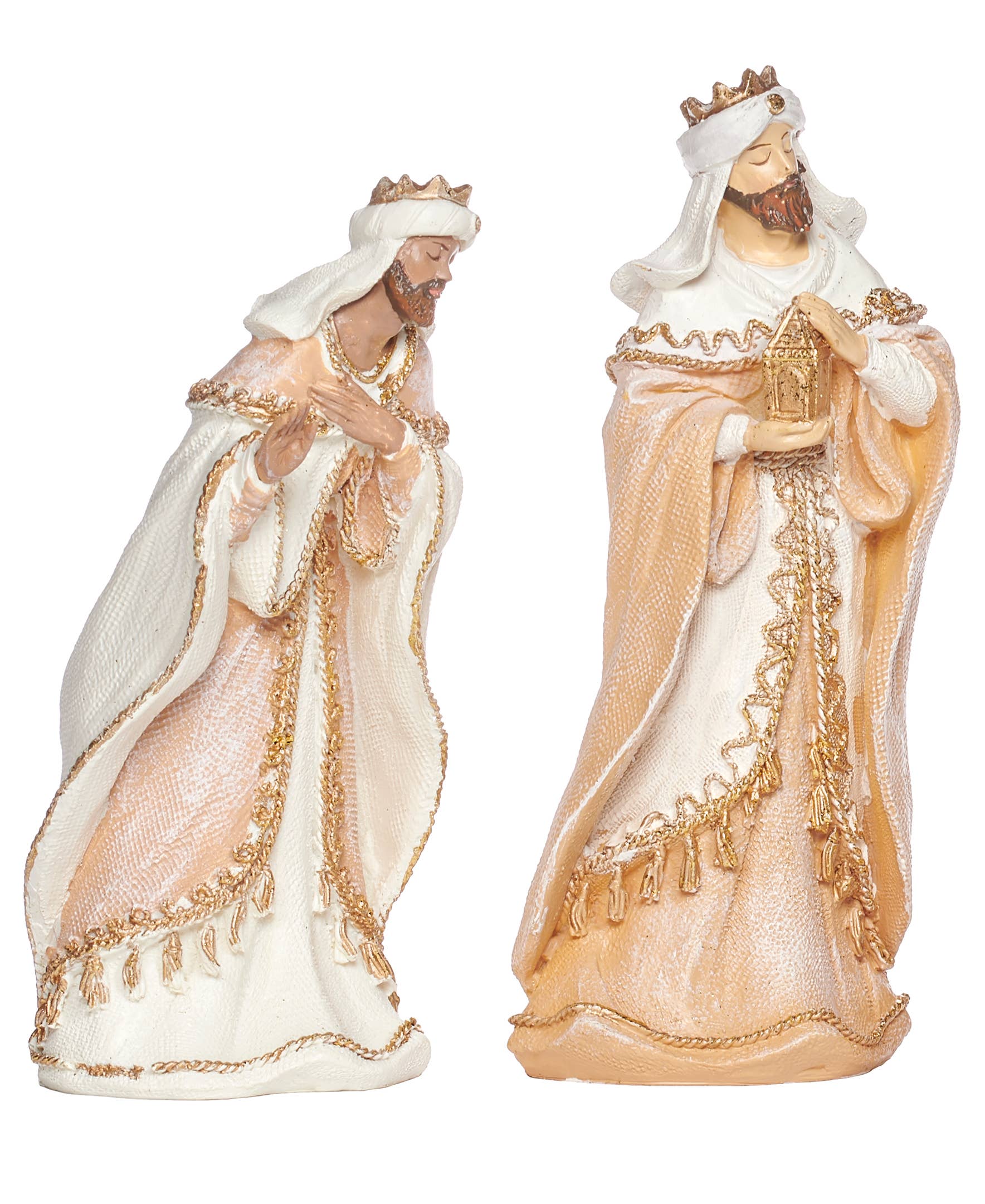 Roman - Woven Gold Trim Fabric Nativity; 7-piece Set