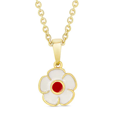 Flower Pendant(White/Red)