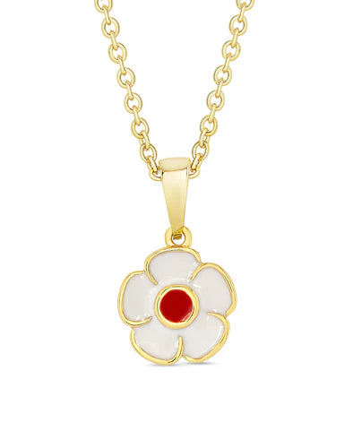 Flower Pendant(White/Red)