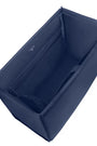 A navy blue fabric organizer insert or storage bag with multiple interior compartments, shown on a plain white background.