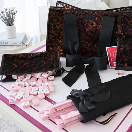 Case-Mate Mahjong Jelly Tote Set- Tortoiseshell Bow