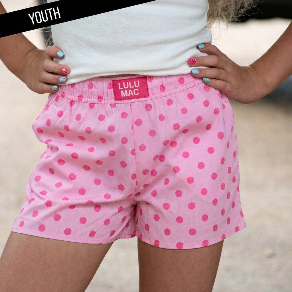 Girlie Girl Originals - LM-KSH-1009-Light Pink/Pink Small Polka Dot KIDS SHORTS