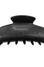 Black hair clip with 'Lulu Mac' branding on a white background