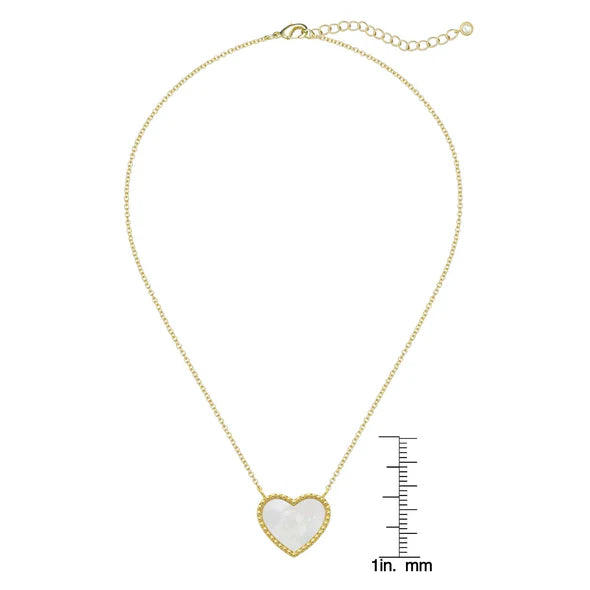 Mother of Pearl Heart Necklace
