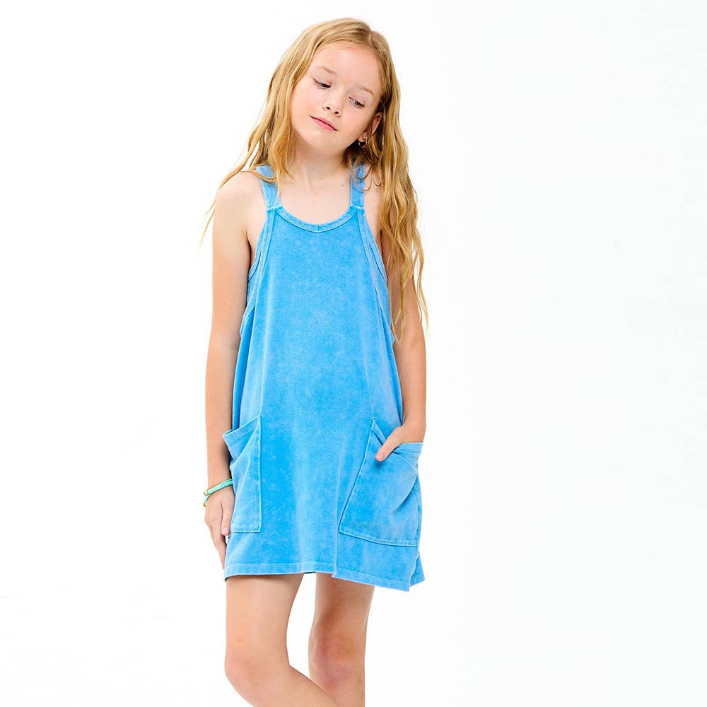 Good Girl - Mineral Washed Dress with Built-in Romper Lining