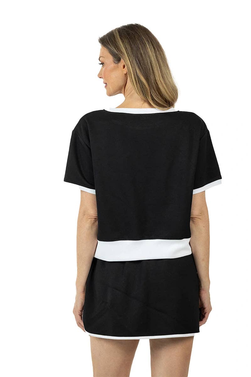 Katydid - Black and White Matching Skirt and Top Set