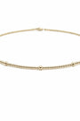 Gold necklace on a white background