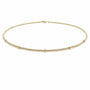 Gold necklace on a white background