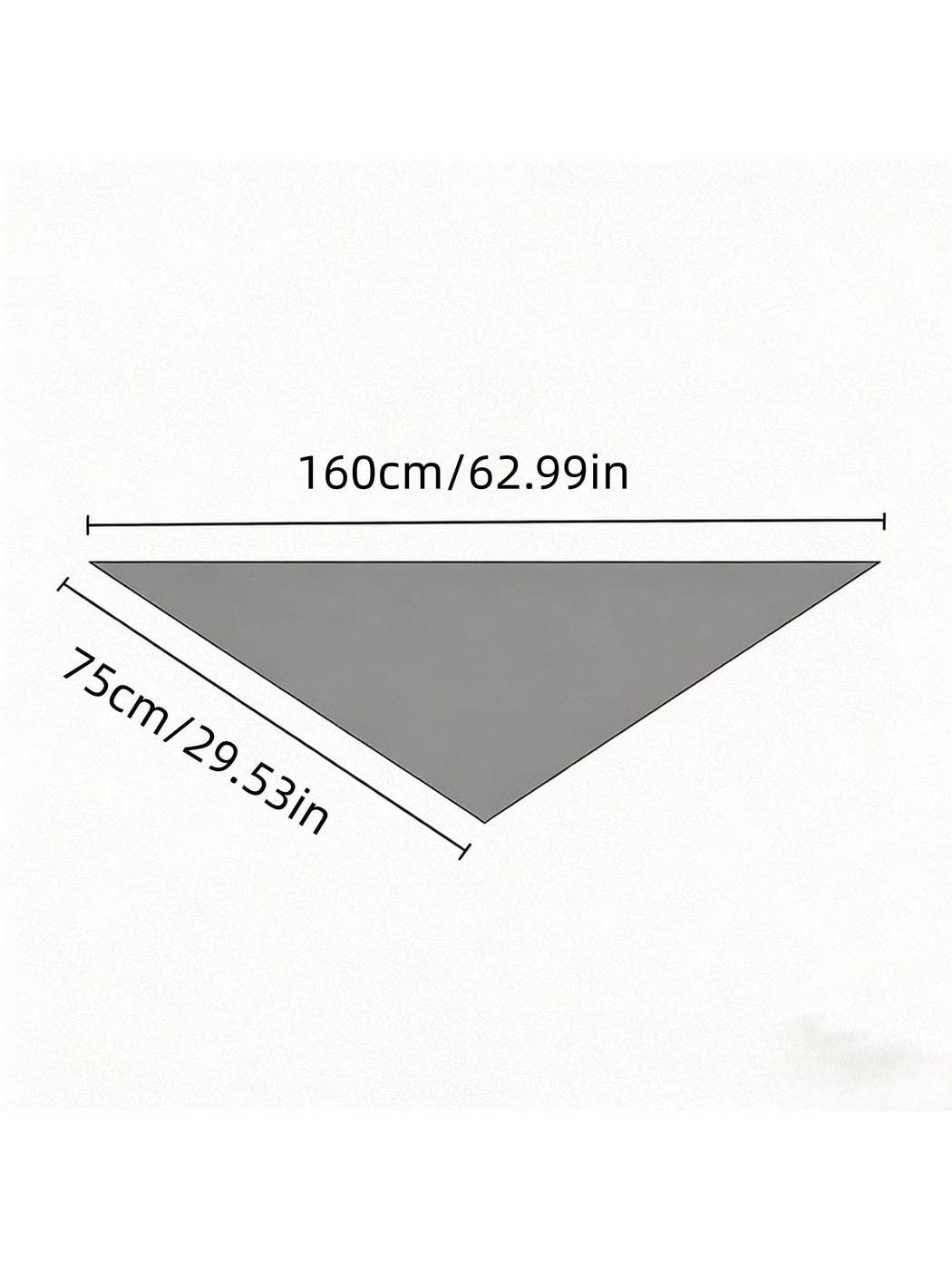 Triangle scarf size 160cm/62.99in x 75cm/29.53in