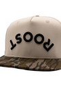 Roost Bottomland Camo Bill Logo Hat