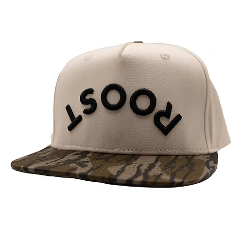 Roost Bottomland Camo Bill Logo Hat