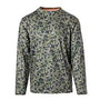 Long-sleeve shirt with a camouflage pattern on a plain background