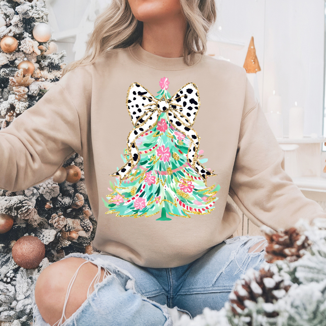 Southern Backroad Tees LLC - Christmas Tree Bow Sweatshirt