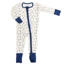 Boys Navy Tiger Zipper Romper