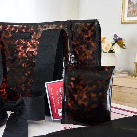Case-Mate Mahjong Jelly Tote Set- Tortoiseshell Bow