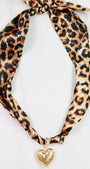 Caroline Hill - Lillie Scarf Charm Necklace LEOPARD