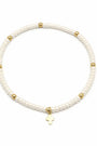 erin gray - Luxe Cross Bracelet in PEARL WHITE