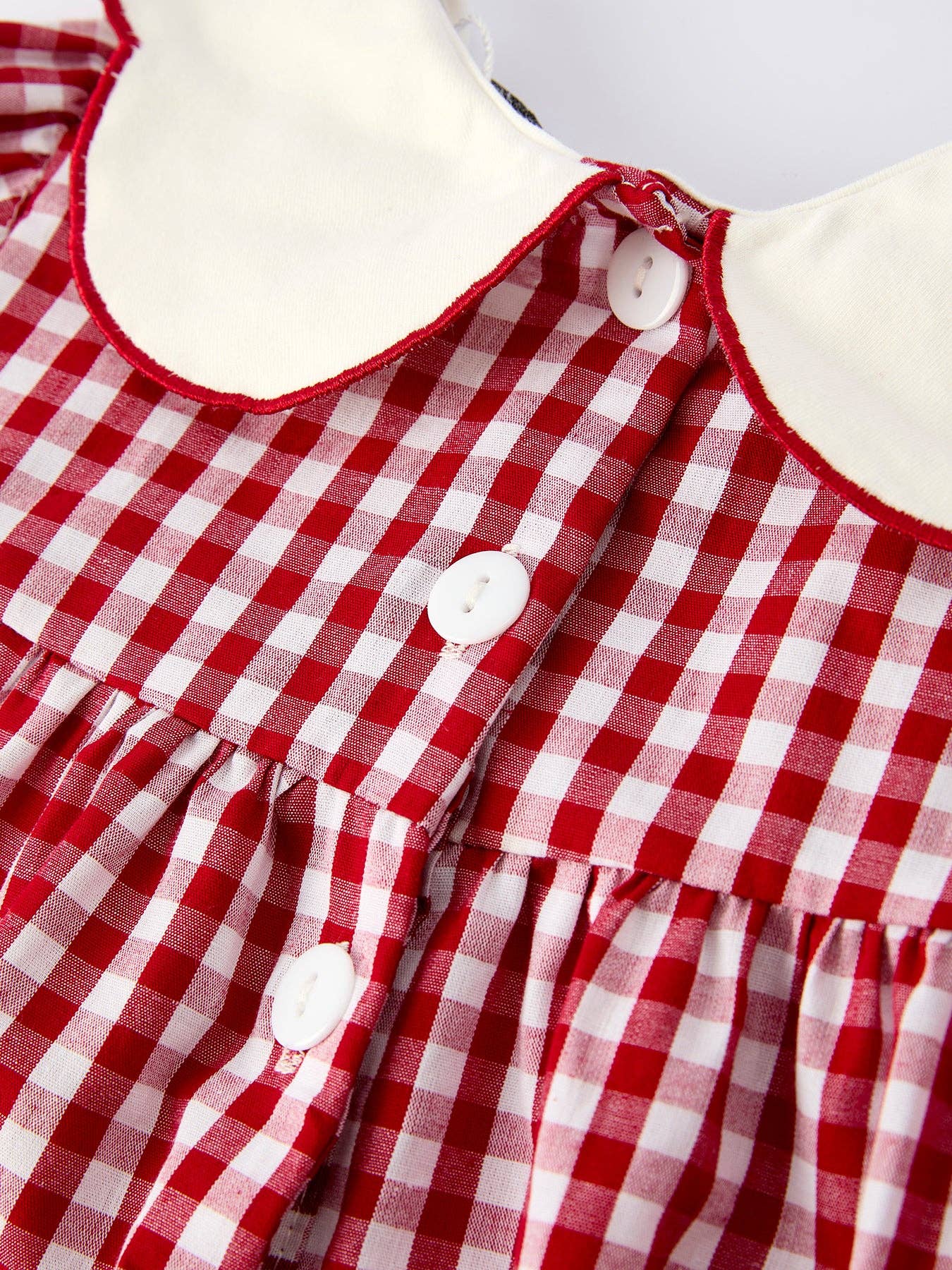 Rylee Faith Designs - Christmas Embroidered Christmas Tree Plaid Girls Dress