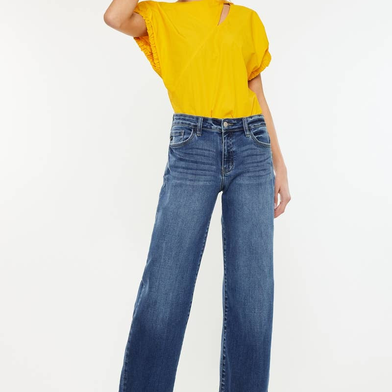 Kan Can USA - OPEN PACK HIGH RISE WIDE LEG JEANS-KC20083M