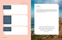 Book or digital page with text and a scenic background of a beach and cliffs.