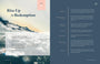 Bible verse page with mountain landscape and text on a blue background