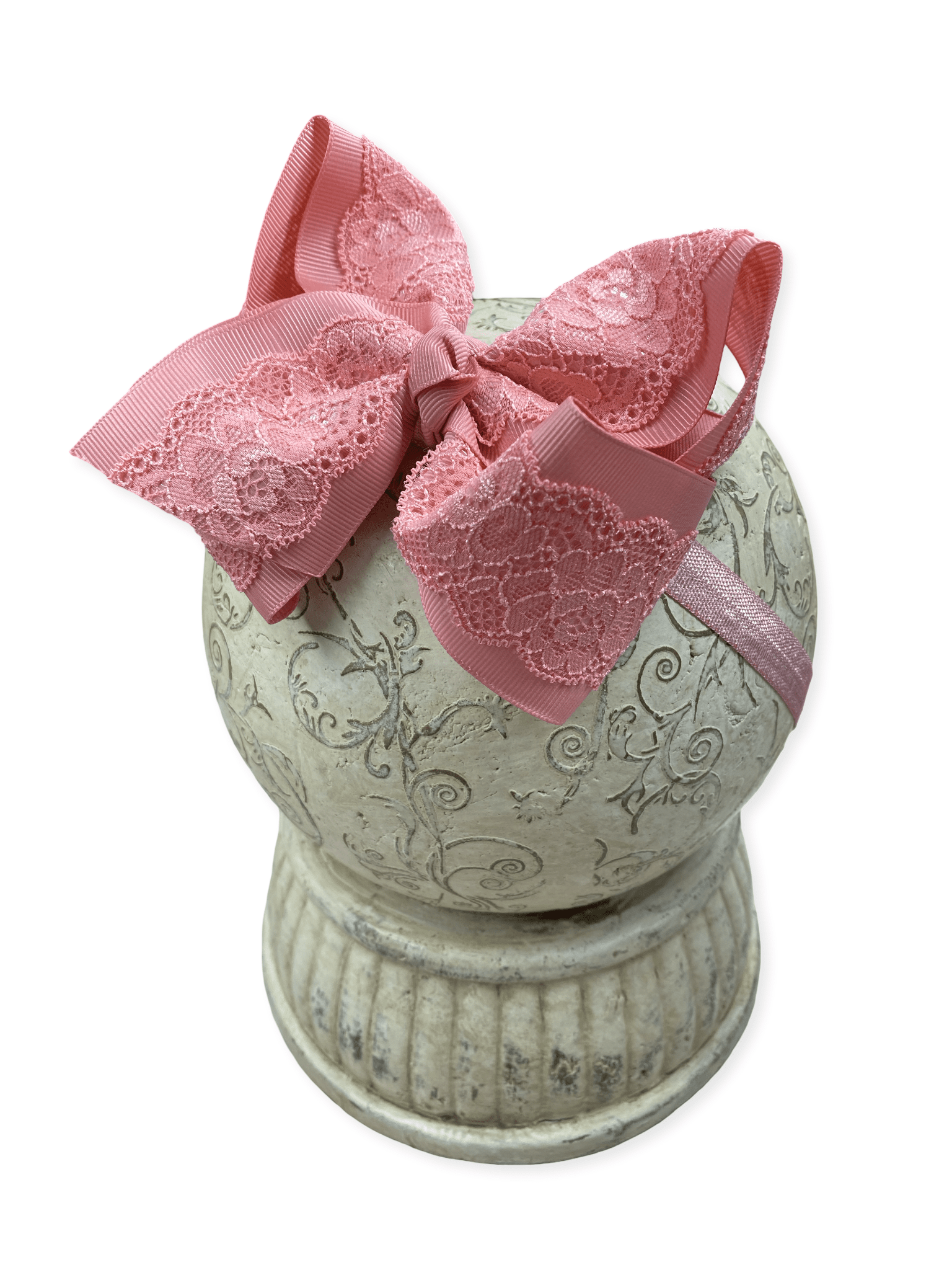 The Hair Bow Company - 4.5" Chantilly Lace Classic Hair Bow | Clip or Headband
