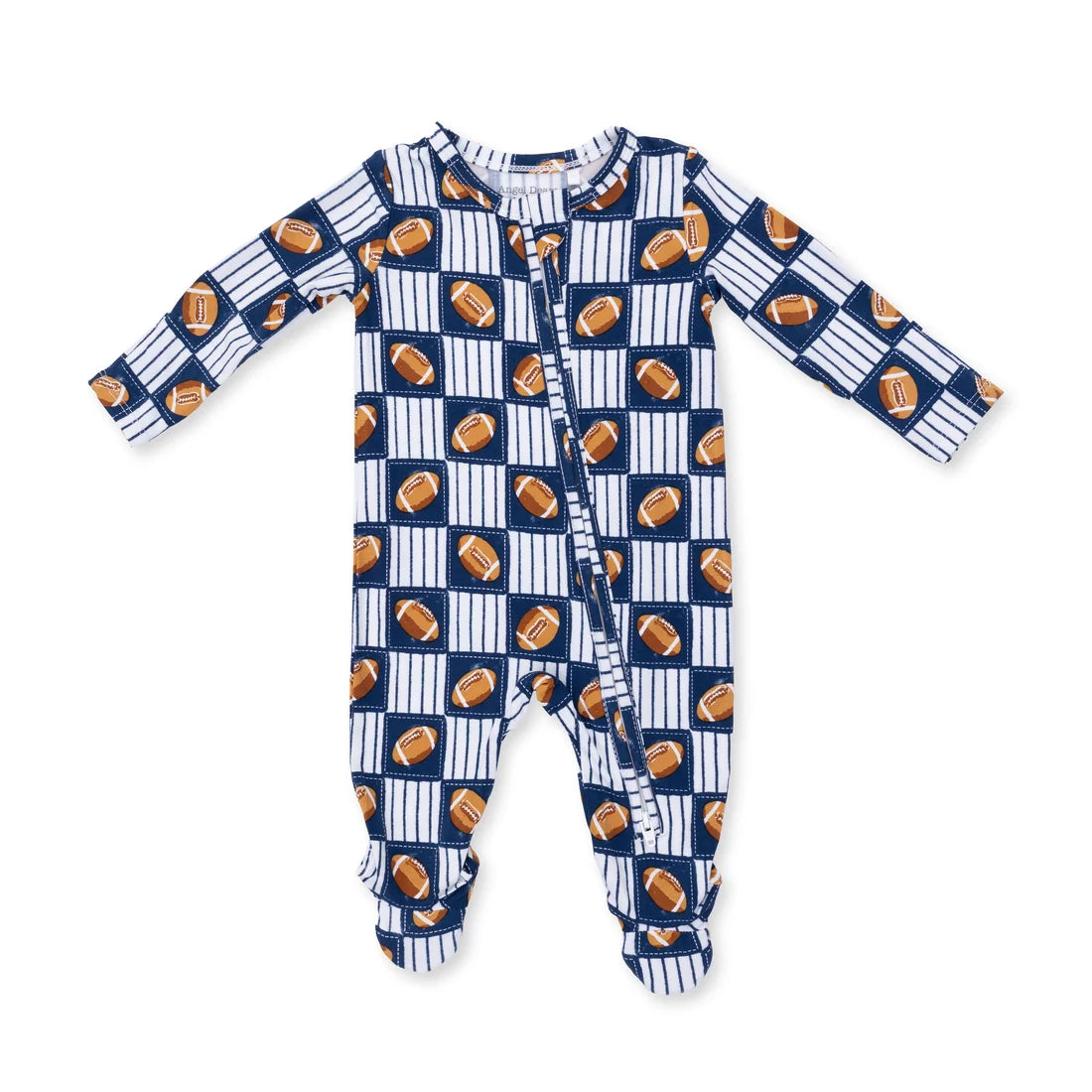 Football Patchwork - 2 Way Zipper Footie