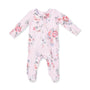 Floral baby onesie on a white background