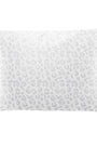 White pillowcase with subtle pattern on a white background