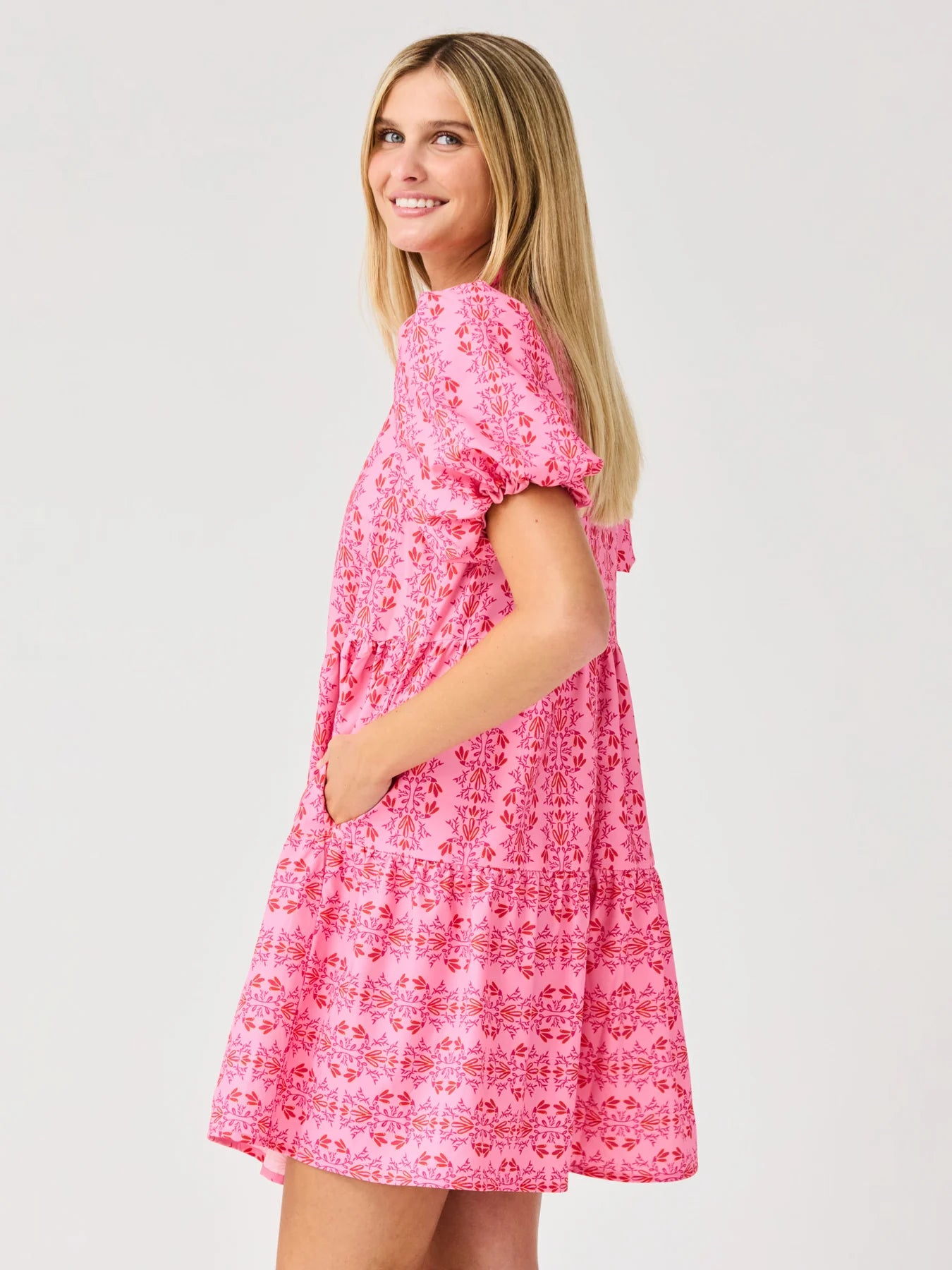 Mini Dress Kinsley Heirloom Vine Pink