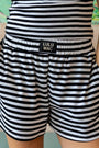 Girlie Girl Originals - LM-STRIPE Short-BLACK