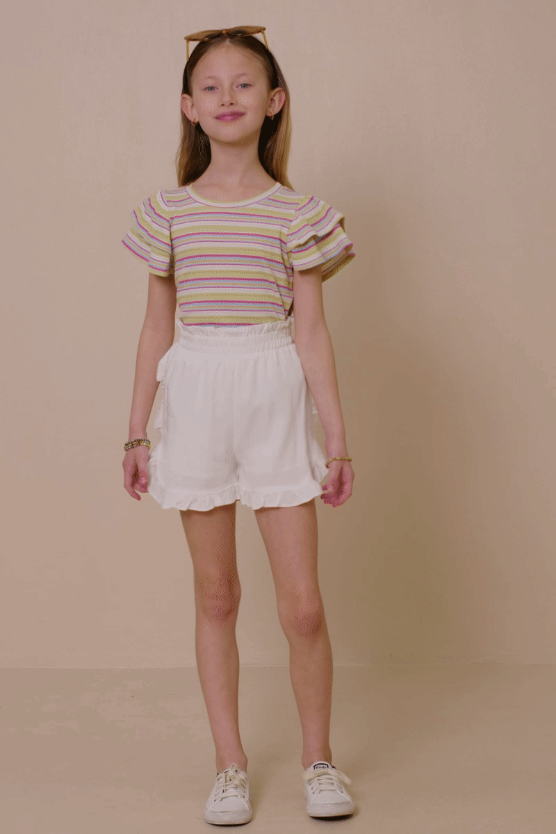 Hayden LA - Girls Ruffle Trimmed Elastic Waist Soft Shorts