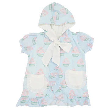 Girl's Sailboat Swim Cover-up