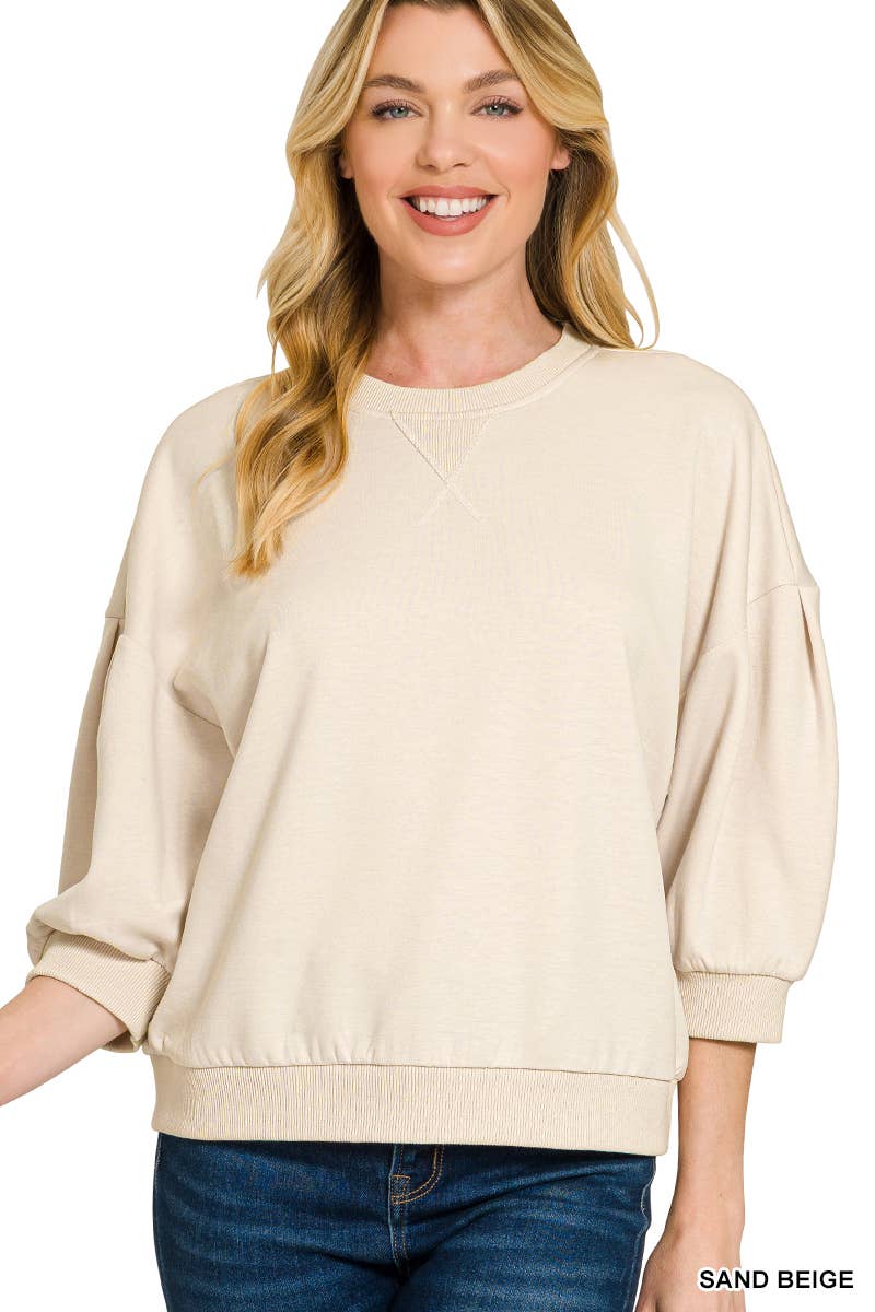 42POPS - `Scuba Dolman Sleeve Pullover SI-29323 Zenana