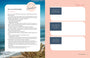 Book page with text and a scenic background of a beach and sky.
