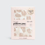 Packaging of a satin pillowcase with leopard print design on a light gray background