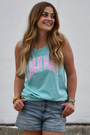 Girlie Girl Originals - LM-TK-1050 Polka Dot Adult Chalky Mint Comfort Colors Tank