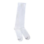 White knee-high socks on a white background