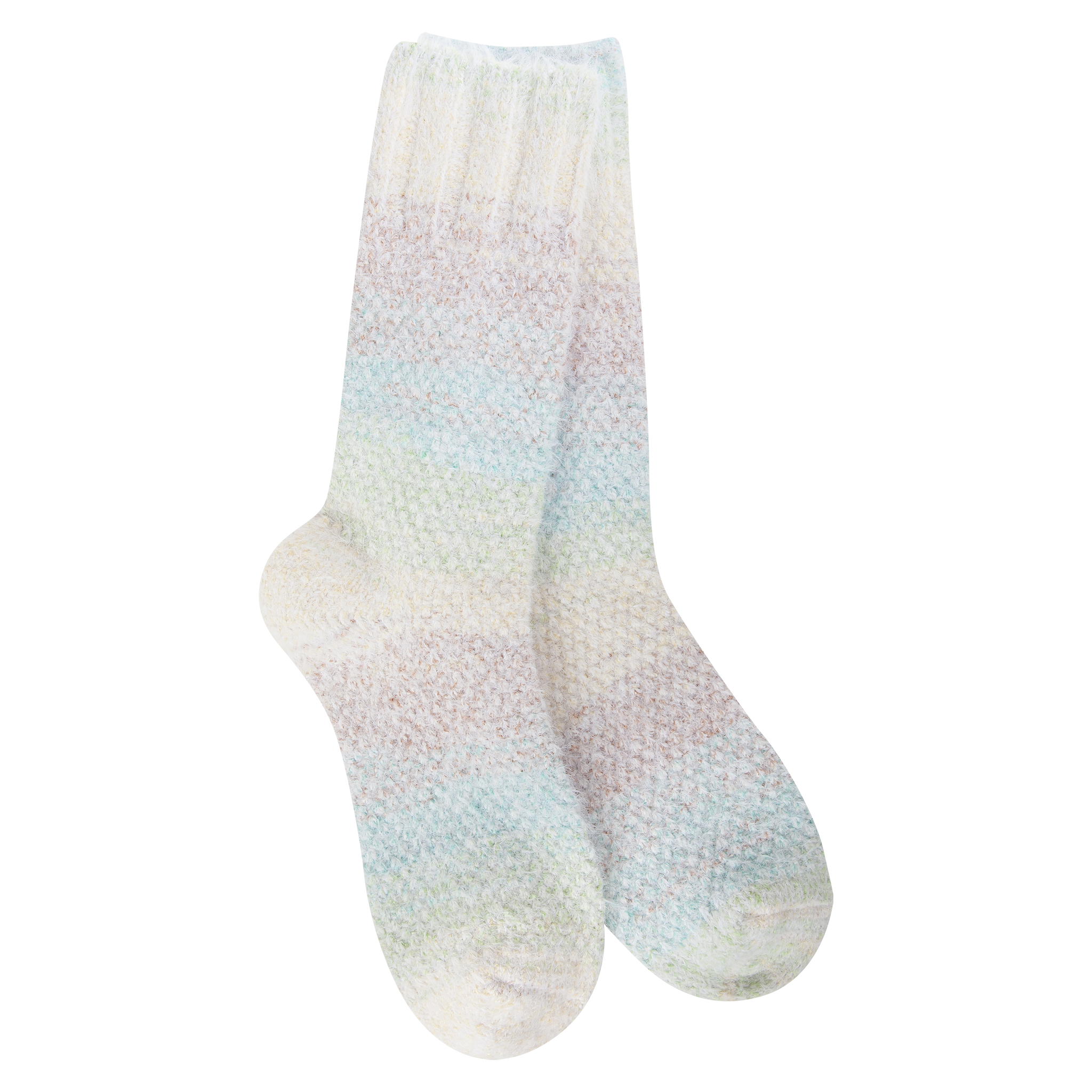 Gradient sock with pastel colors on a white background