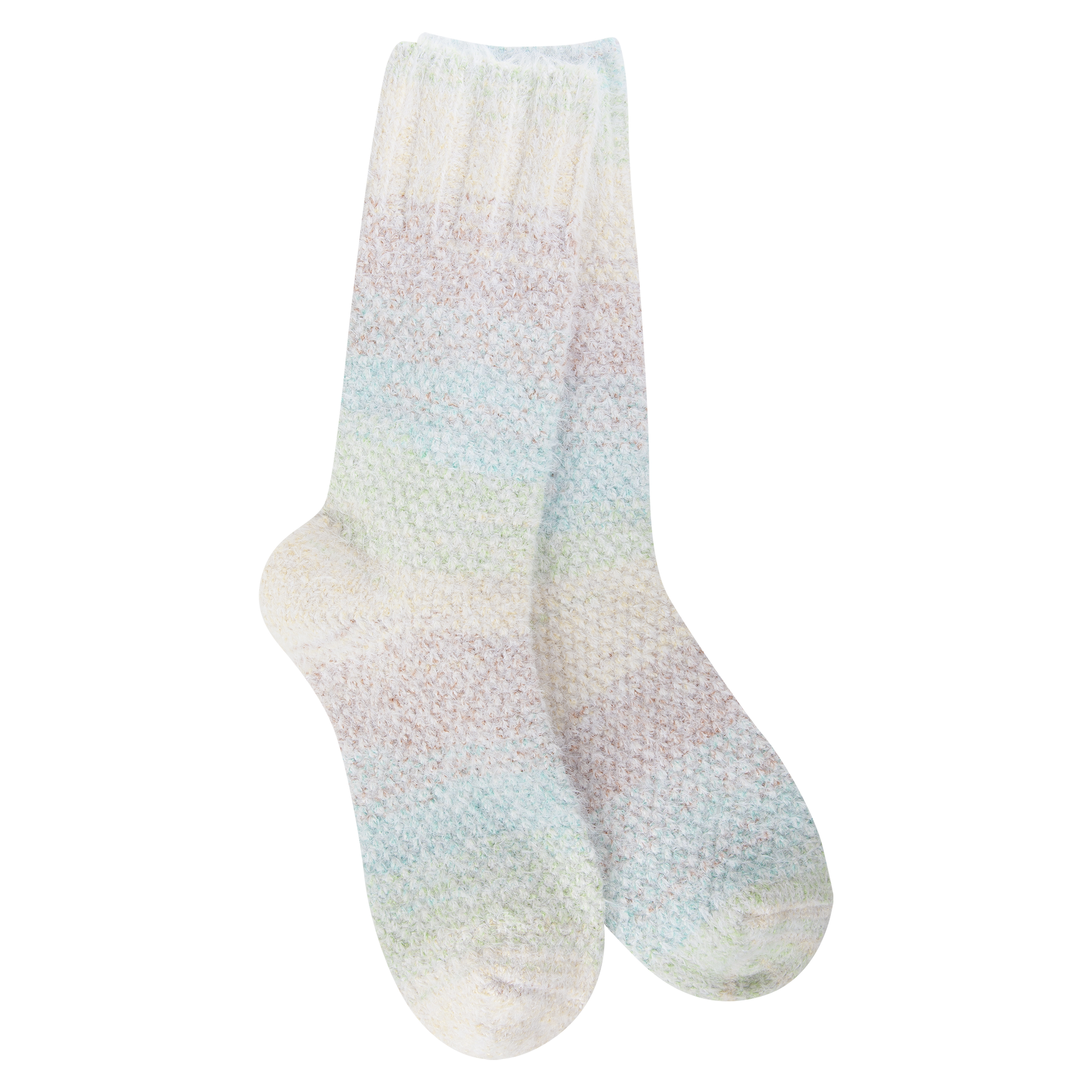 Gradient sock with pastel colors on a white background