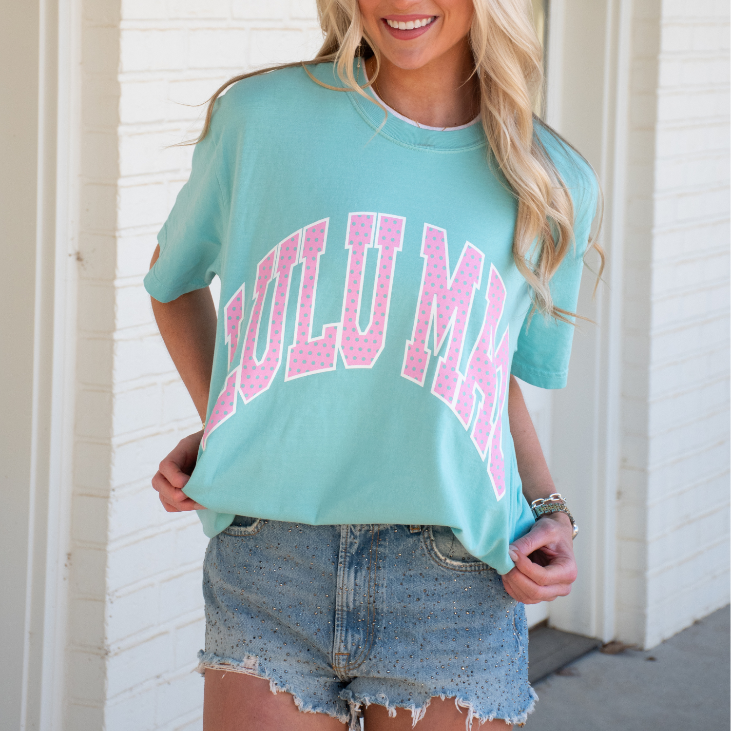 Girlie Girl Originals - LM-PD-1001 Polka Dot Adult Chalky Mint Comfort Colors Tee